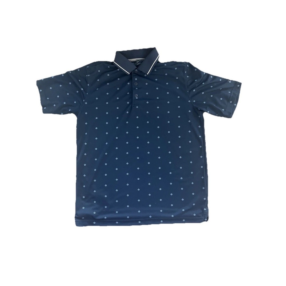 Walter Hagen 11 Majors Polo Men S Blue Collared Turtles‎ Golf Shirt Small